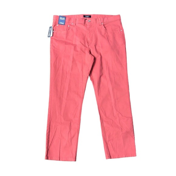 Size 40x30 Roundtree & Yorke Stretch Pants Straight Fit Casual Berry Color Denim - Picture 1 of 12